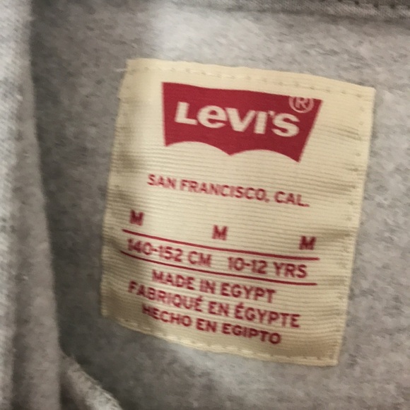 Levis leopard print gray pullover sweatshirt kids size medium - Picture 5 of 8